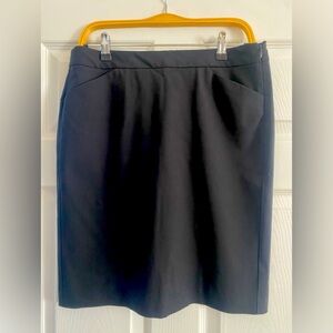 THEORY BLACK PENCIL SKIRT SZ 8 AT KNEE